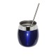 Copo para Drink 650ml com Canudo em Inox – Azul Verniz GAS-0076