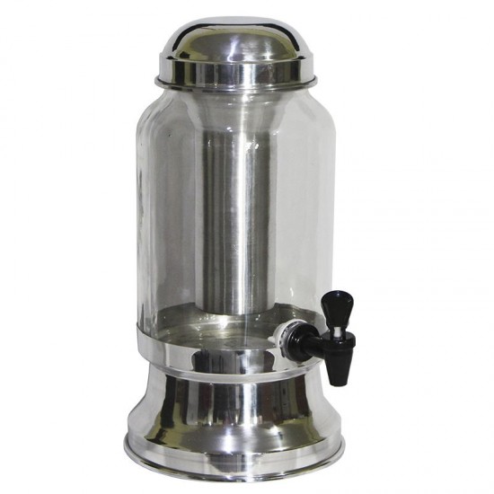 Suqueira Barrica Vidro 3.2 litros com Porta Gelo Polida GAS-1202