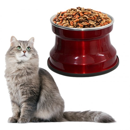 Comedouro Alumínio Gatos Medio 400ml Vermelho Verniz GAS-1666