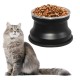 Comedouro Alumínio Gatos Medio 400ml Preto Liso GAS-1668