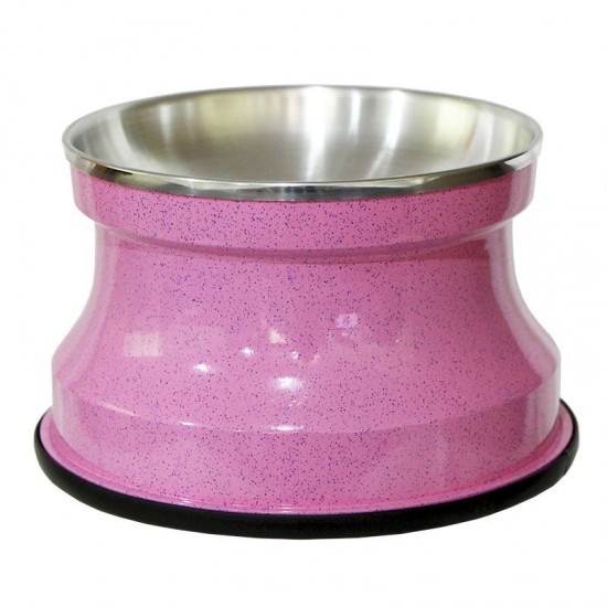 Comedouro Alumínio Gatos Medio 400ml Rosa Pigmentado GAS-1742