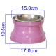 Comedouro Alumínio Gatos Medio 400ml Rosa Pigmentado GAS-1742