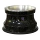 Comedouro Alumínio Gatos Medio 400ml Preto Pigmentado GAS-1743