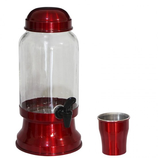 Barrica Vidro 3.2 litros Vermelho Verniz GAS-1775