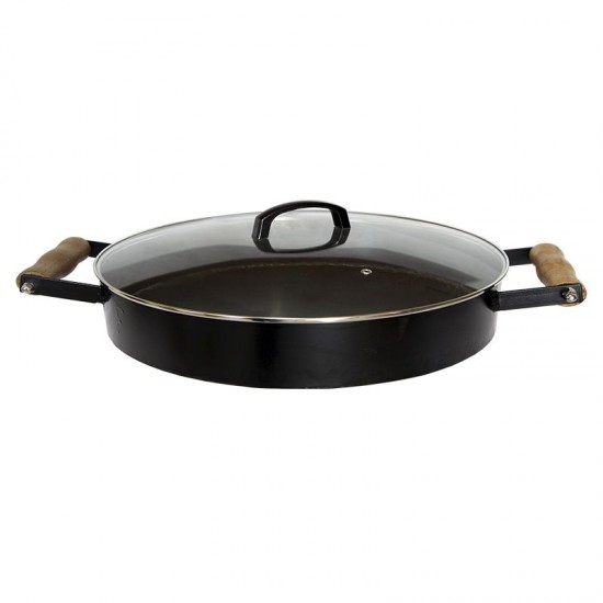 Disco de Ferro com Tampa de Vidro 40x6cm GAS-1879
