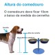 Comedouro Metal Duplo Médio com Altura Regulável Preto Pigmentado GAS-1985